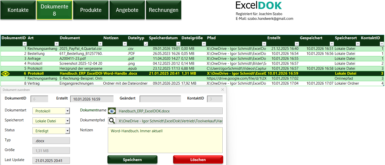 ChefZentrale Dokumentenmanagement: Dokumente je Kunde verwalten
